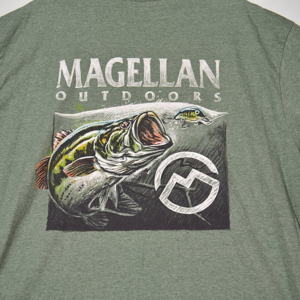 Magellan Outdoor Men's Fishing Tee Shirt Shirt Green Size XXL